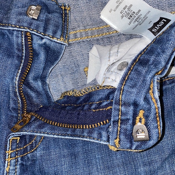 Levi’s 514 Straight Size 12 Slide Tab Button High Rise Washout Denim Jeans - Picture 8 of 16